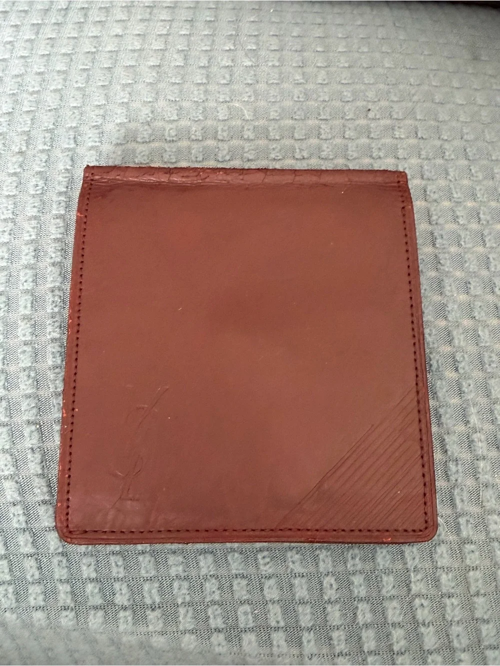 Yves Saint Laurent Men's Burgundy Leather wallet